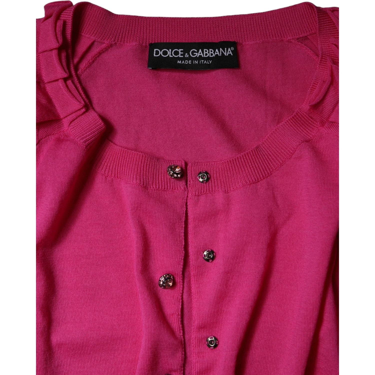 Pink Wool Button Down Cardigan Sweater