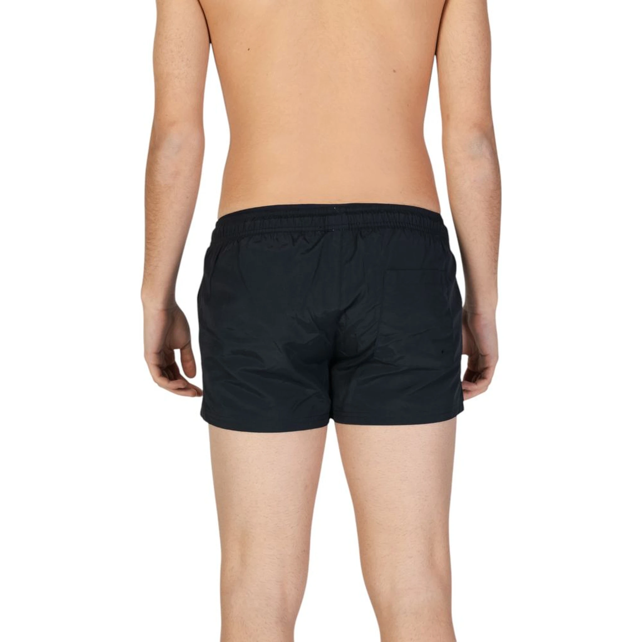 Black Polyester Swim Shorts