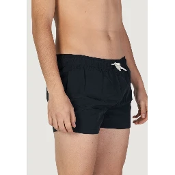 Black Polyester Swim Shorts