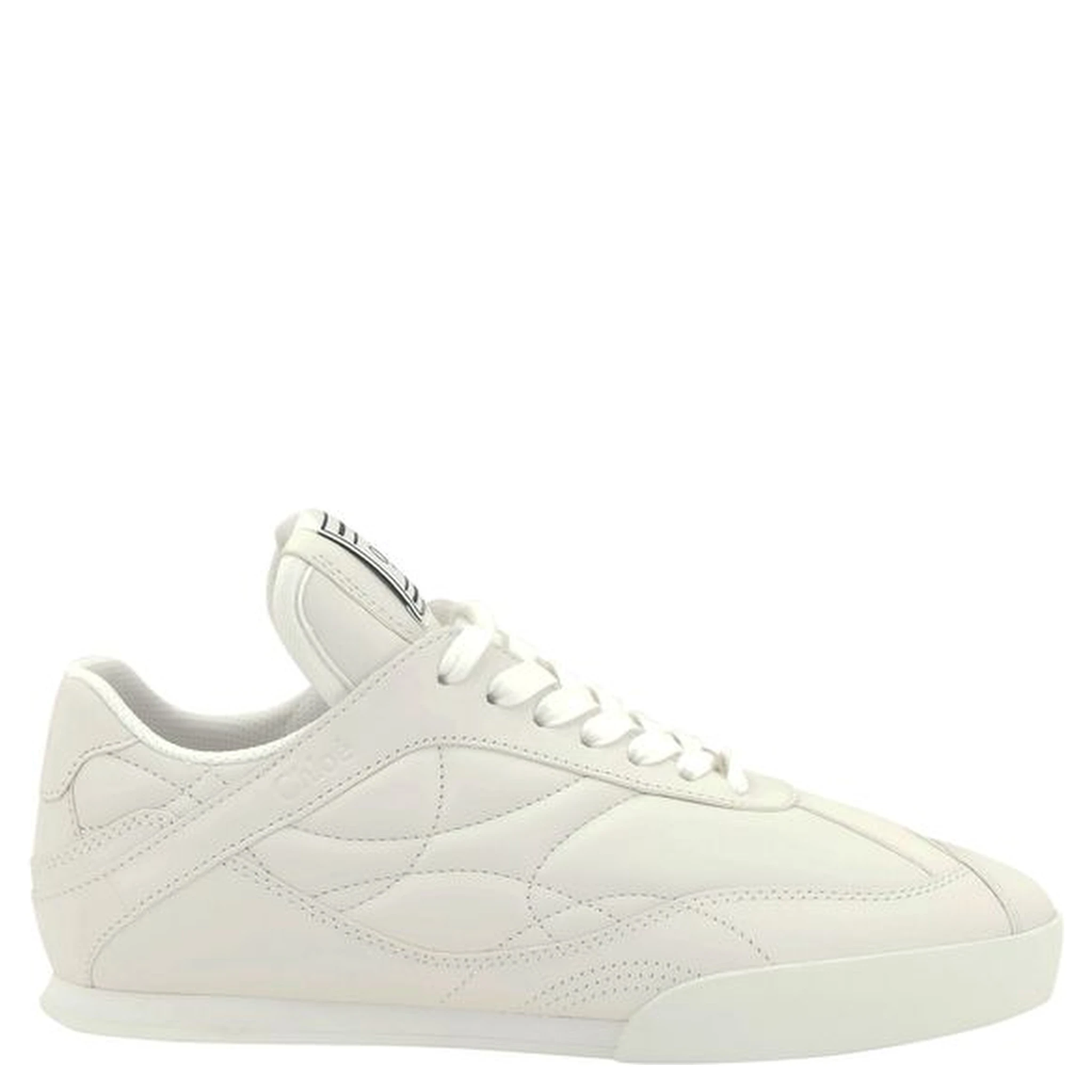 White Calf Leather Bos Taurus Low Top Sneakers