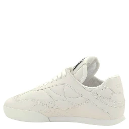 White Calf Leather Bos Taurus Low Top Sneakers