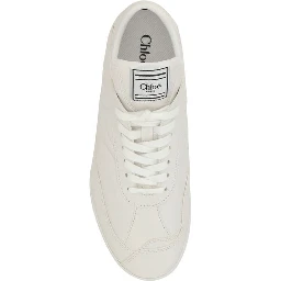 White Calf Leather Bos Taurus Low Top Sneakers