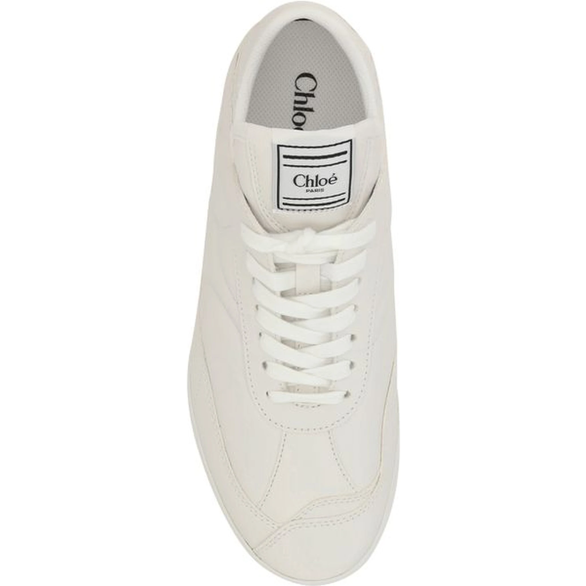 White Calf Leather Bos Taurus Low Top Sneakers
