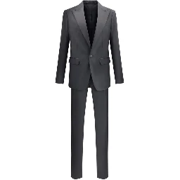 Black Fleece Wool Two-Piece Suit