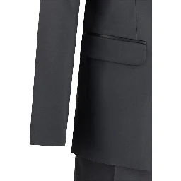 Black Fleece Wool Two-Piece Suit
