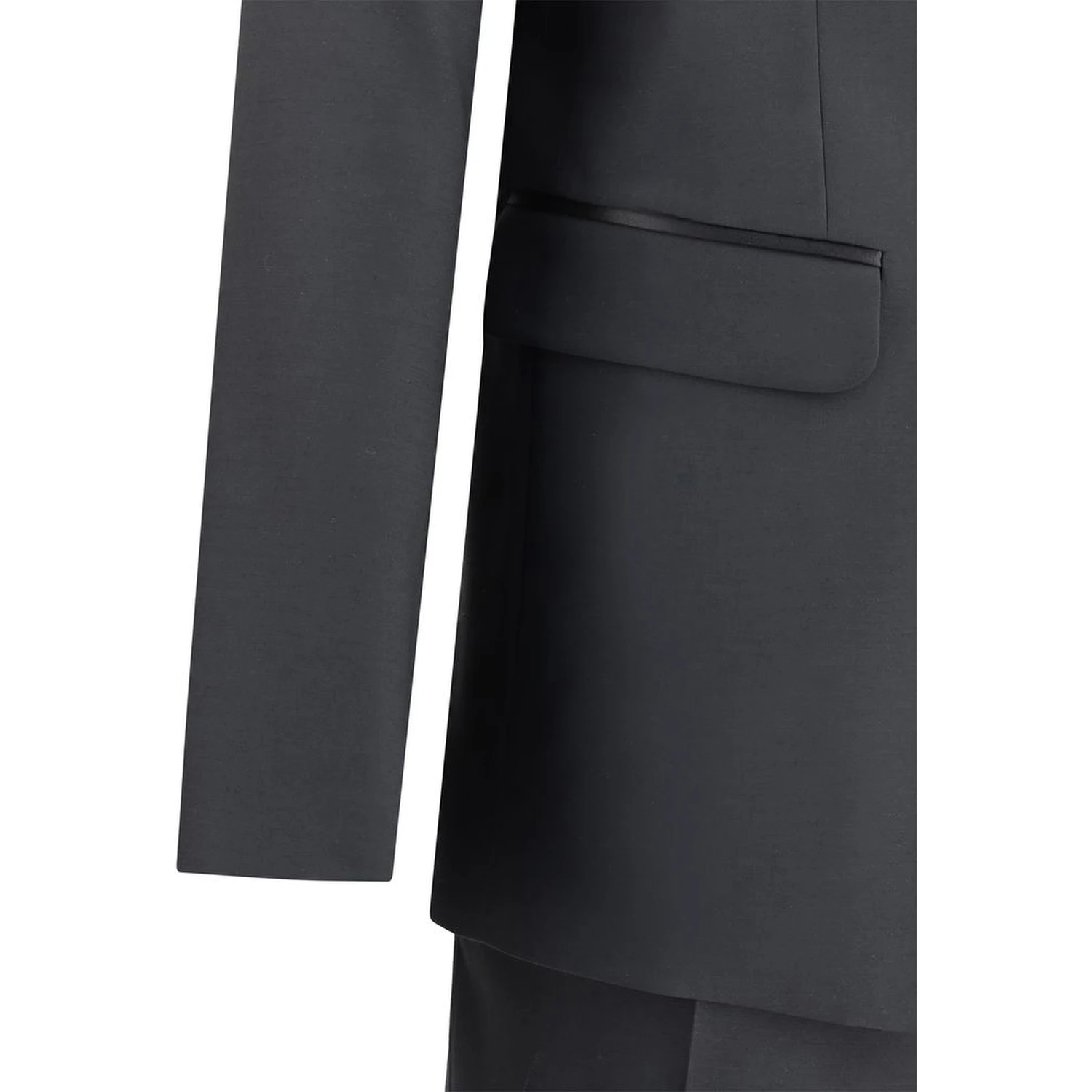 Black Fleece Wool Two-Piece Suit