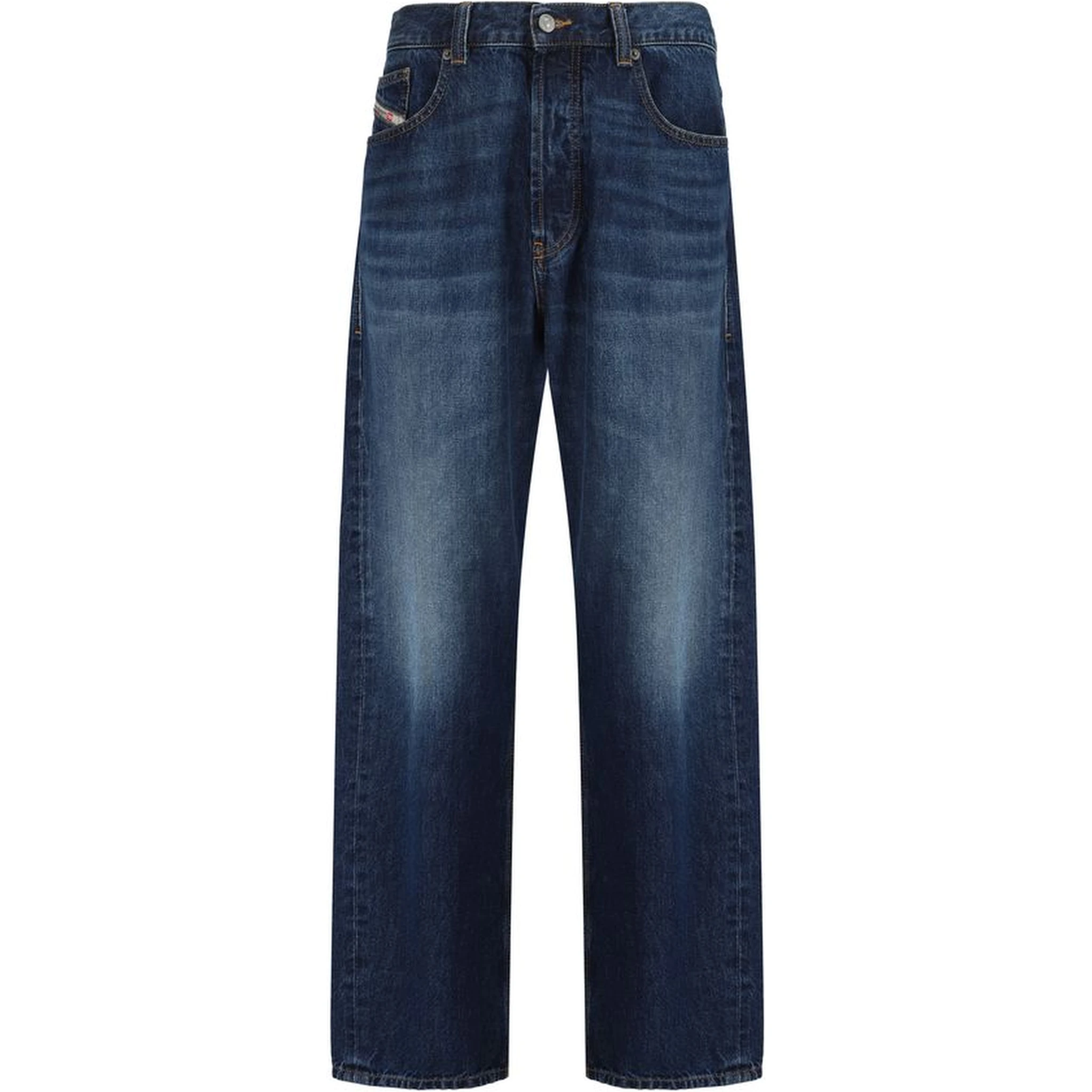 Blue Cotton Relaxed Fit Jeans