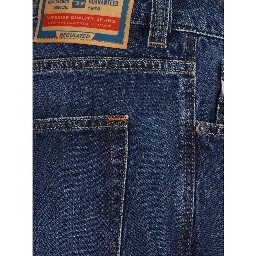 Blue Cotton Relaxed Fit Jeans