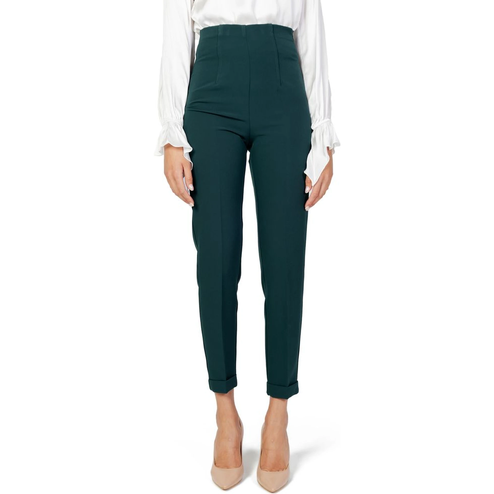 Green Polyester Pants