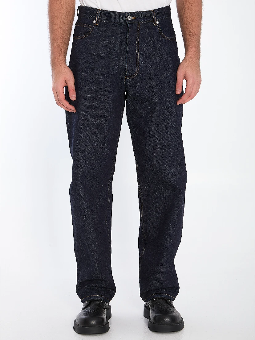 Indigo wide leg jeans