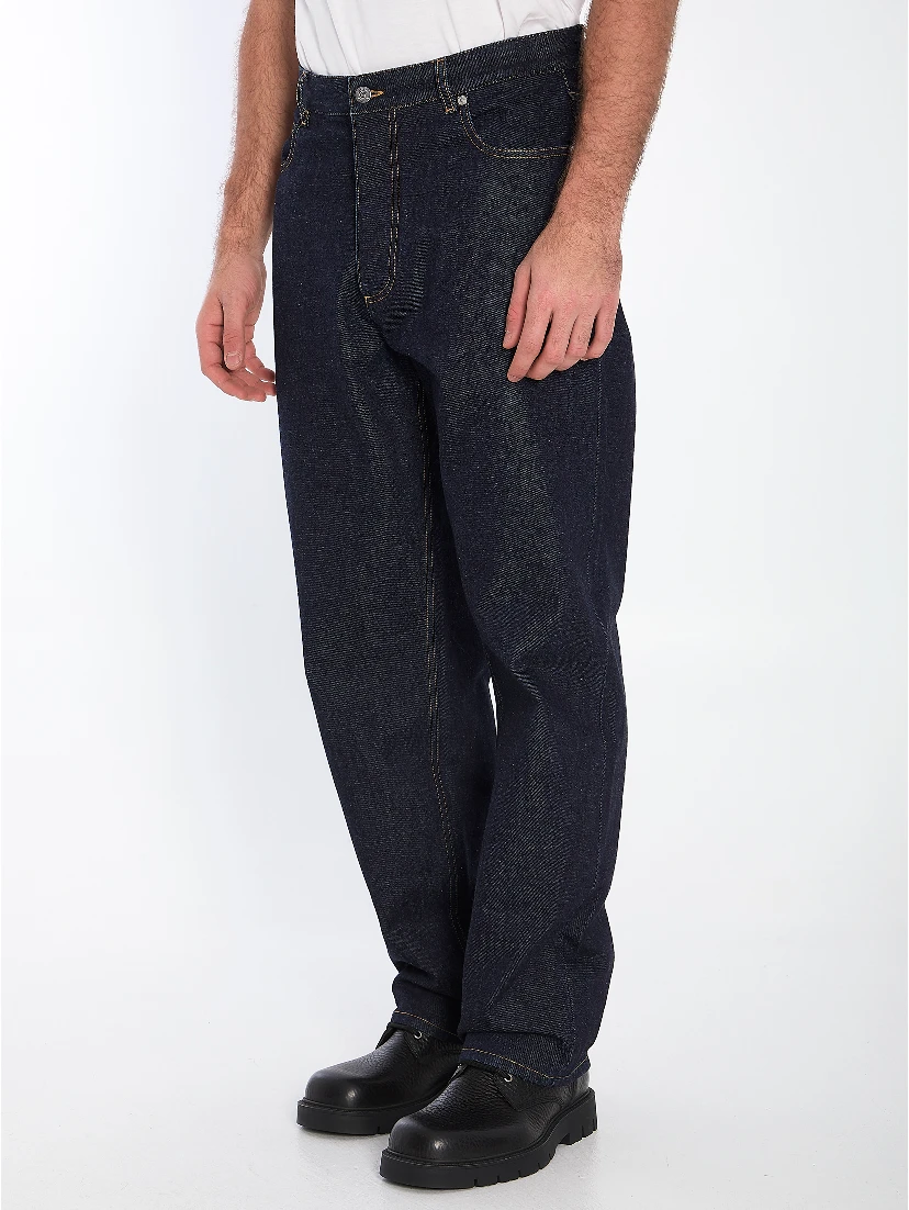 Indigo wide leg jeans