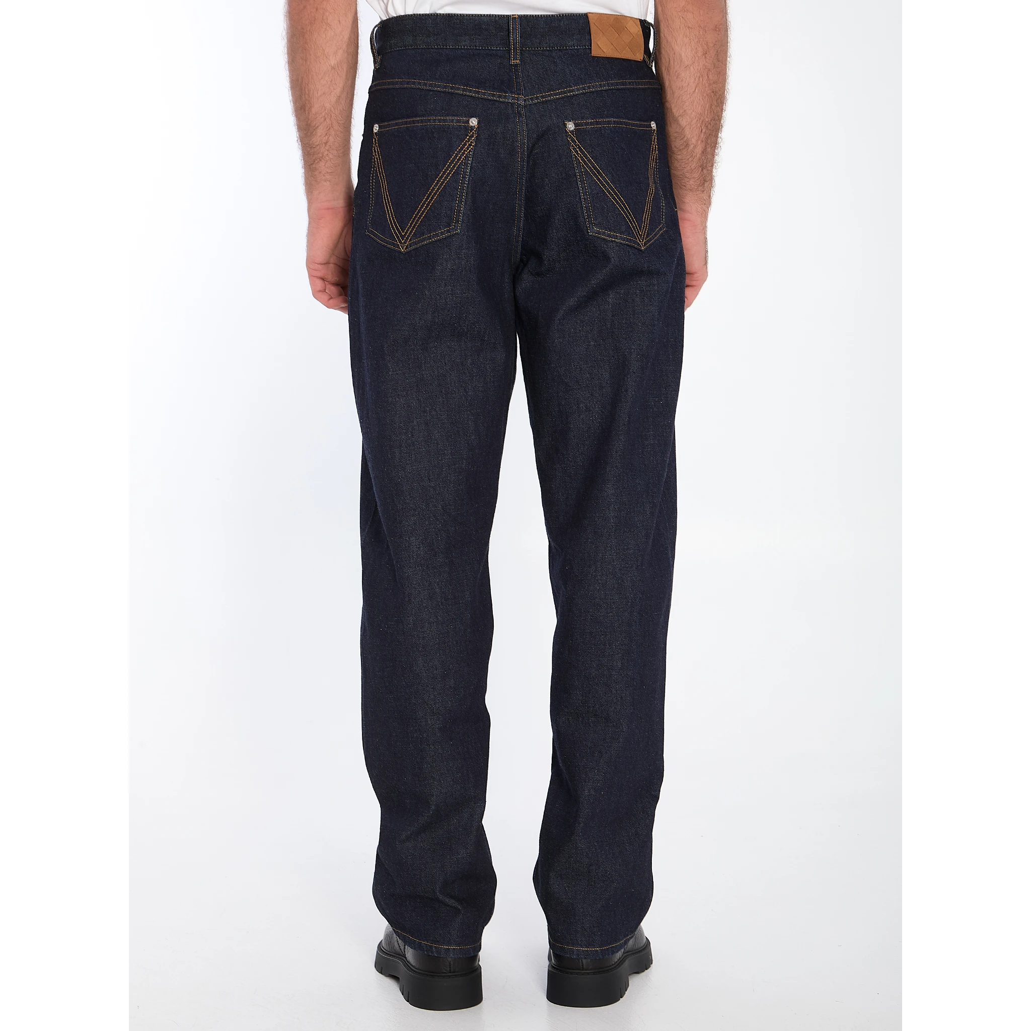 Indigo wide leg jeans