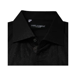 Black Cotton Formal Long Sleeves Dress Shirt