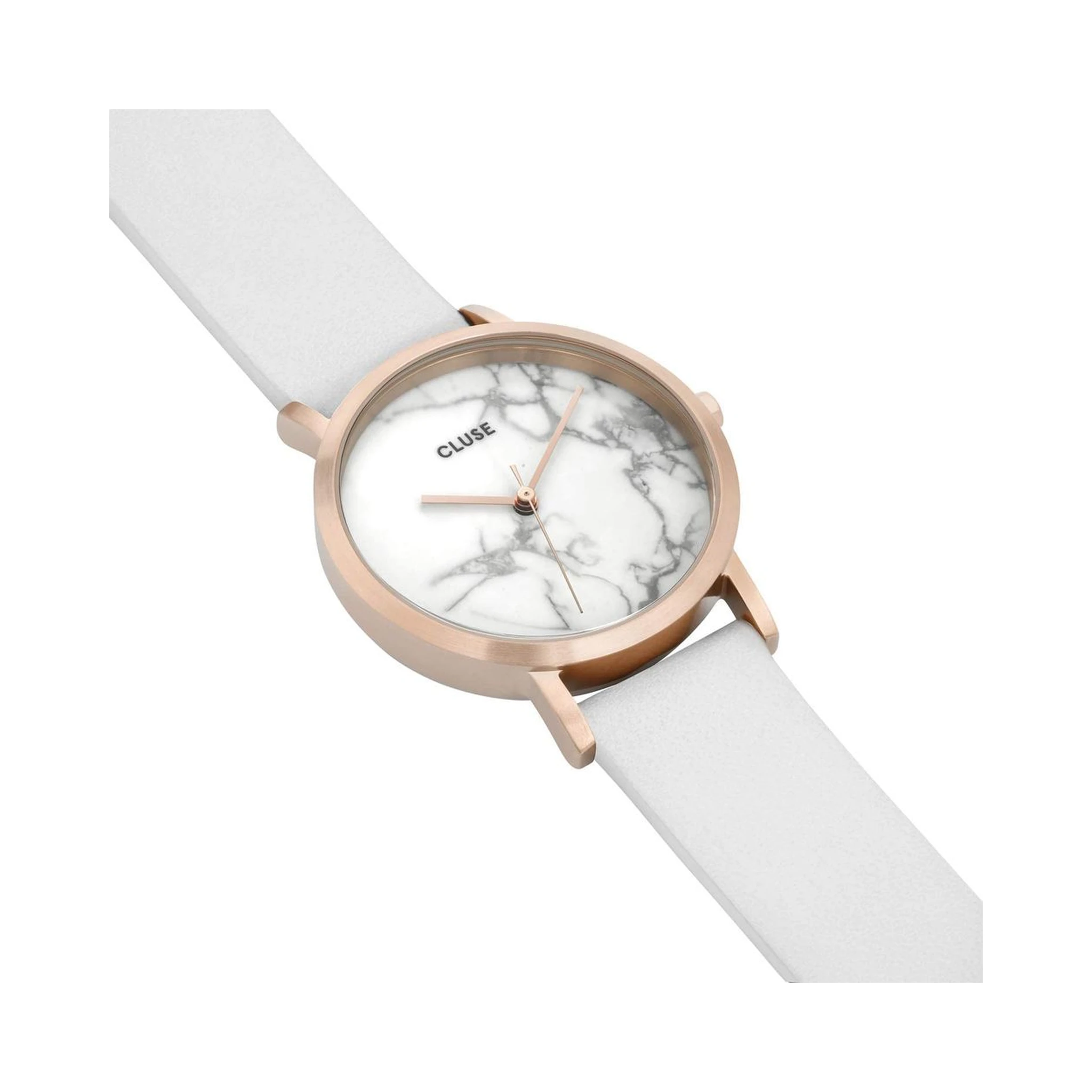 White Leather Dress Watch