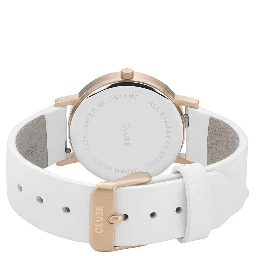 White Leather Dress Watch