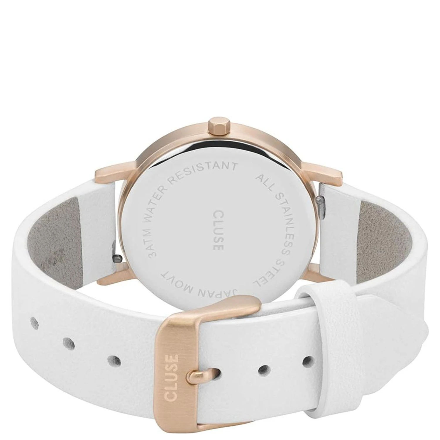 White Leather Dress Watch