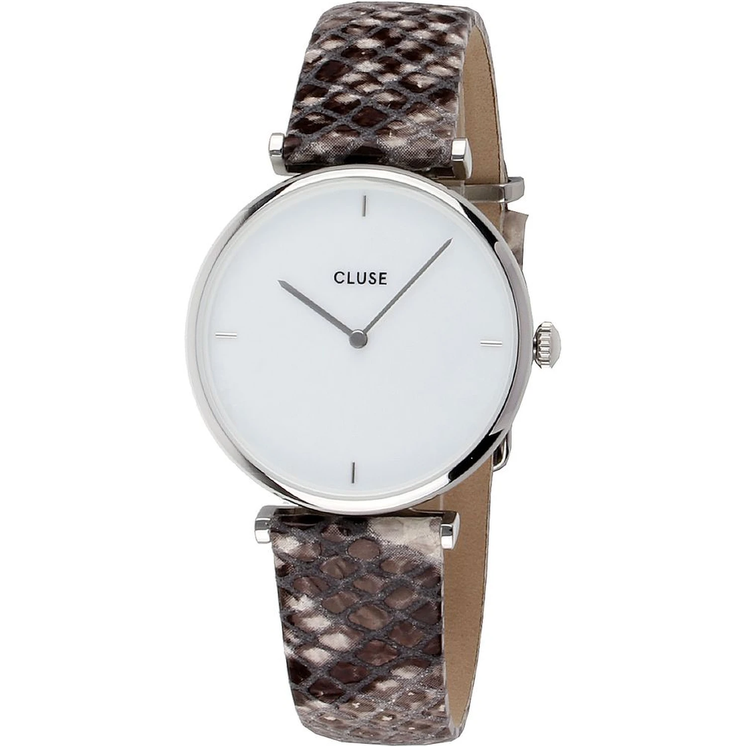 Beige Leather Dress Watch