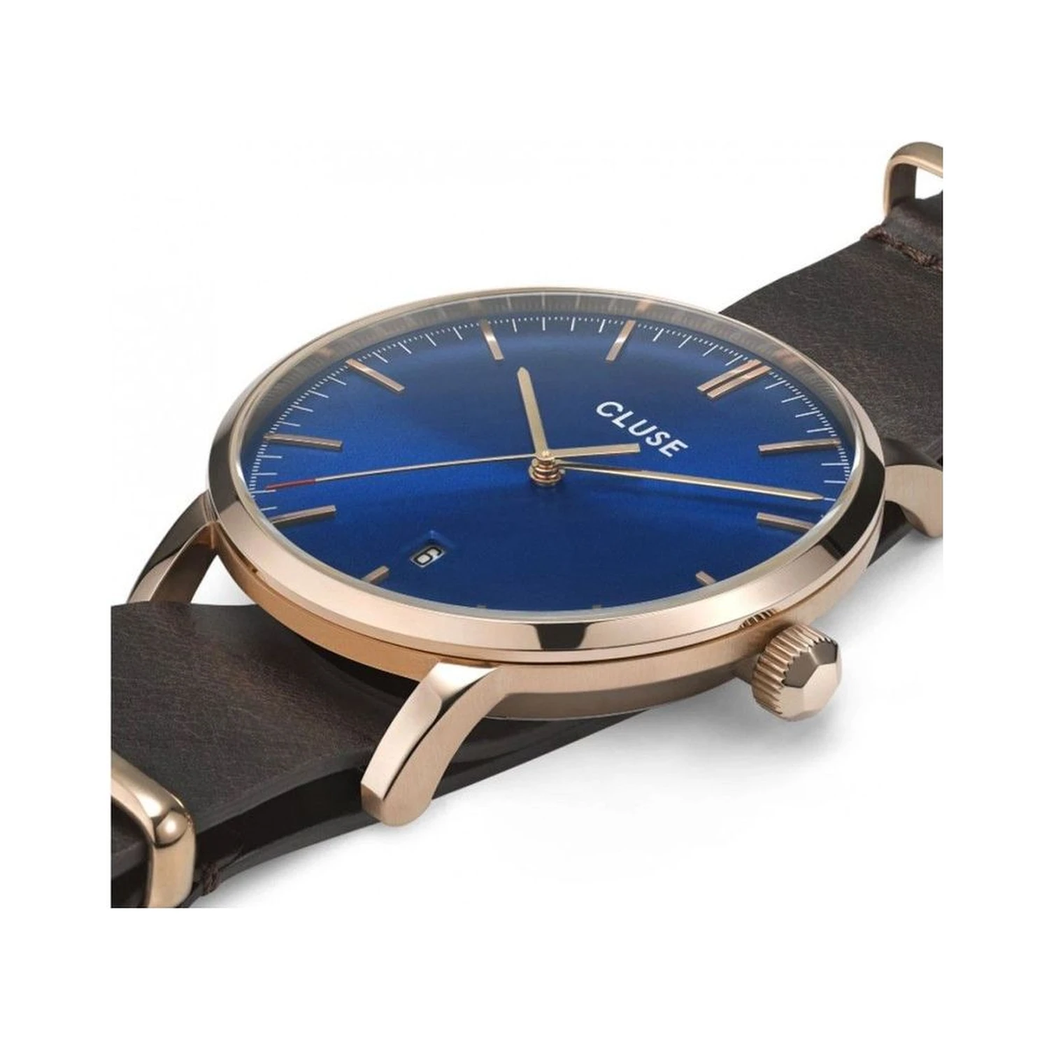 Brown Leather Dress Watch