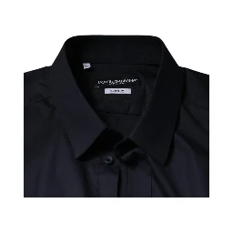 Black Cotton Blend Formal GOLD Dress Shirt