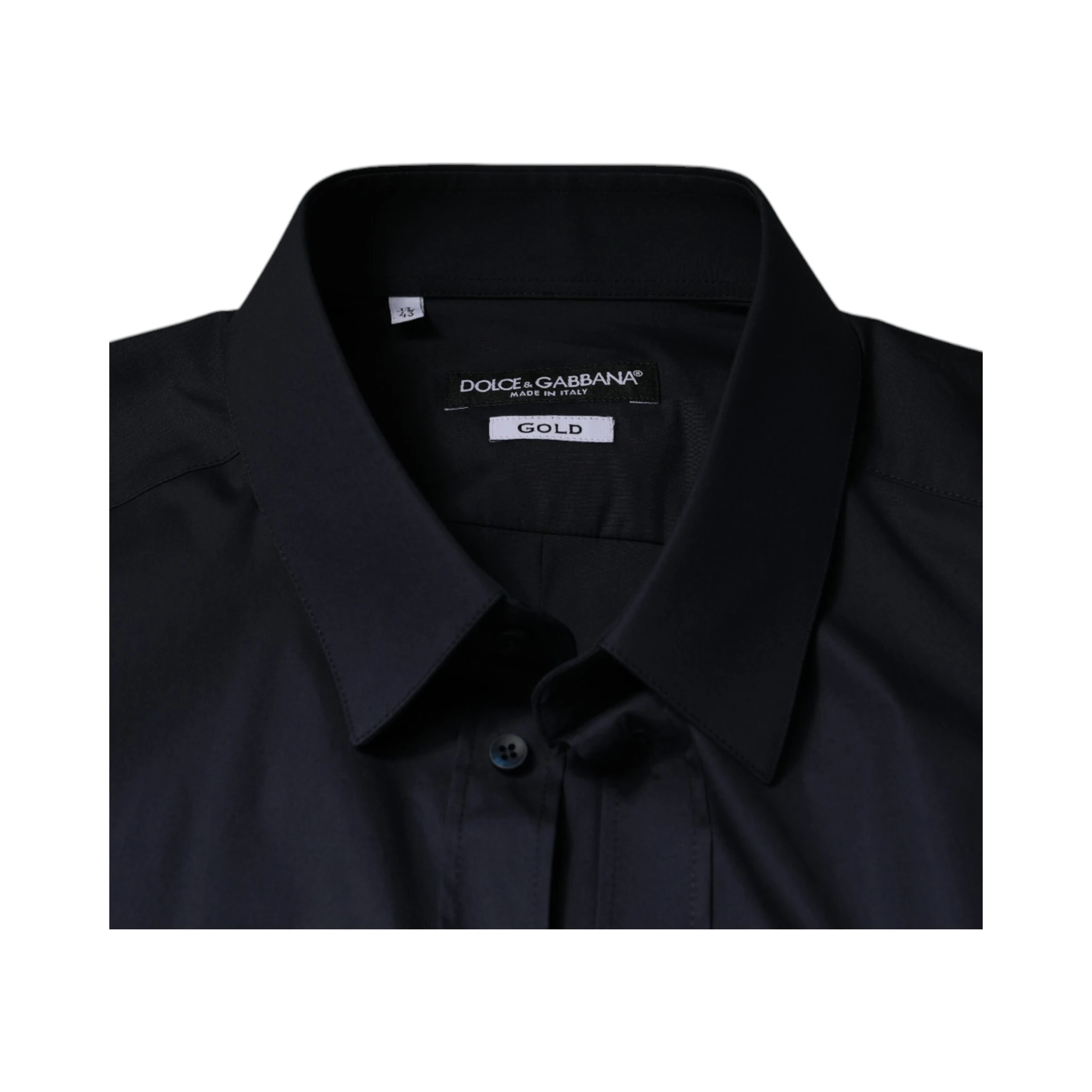 Black Cotton Blend Formal GOLD Dress Shirt