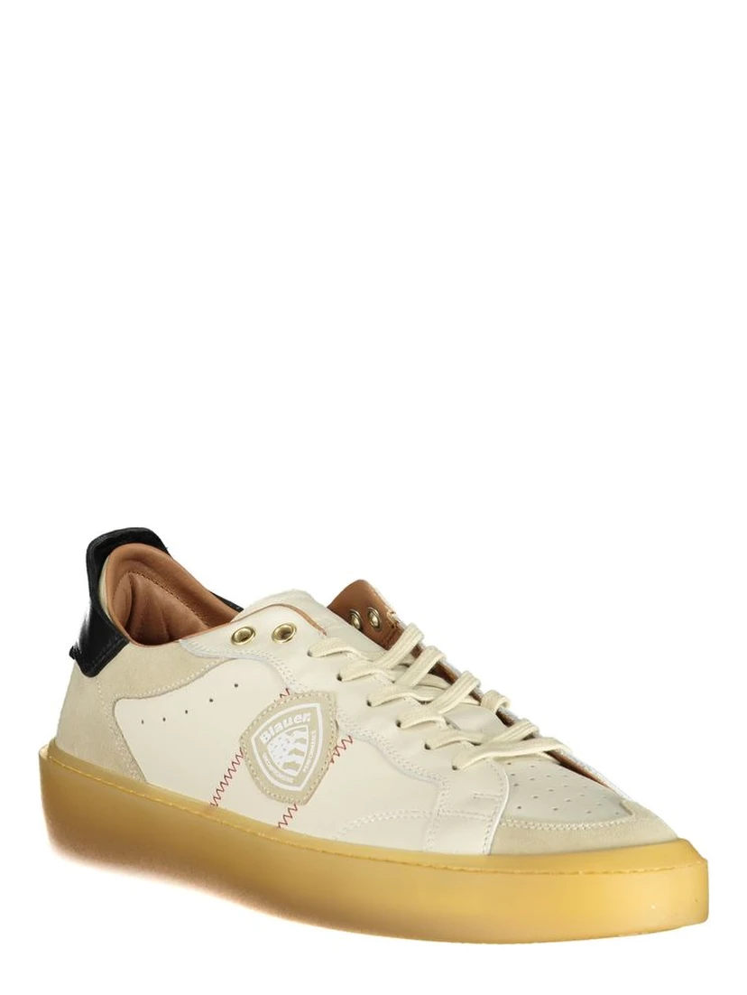 White Polyester Sneaker