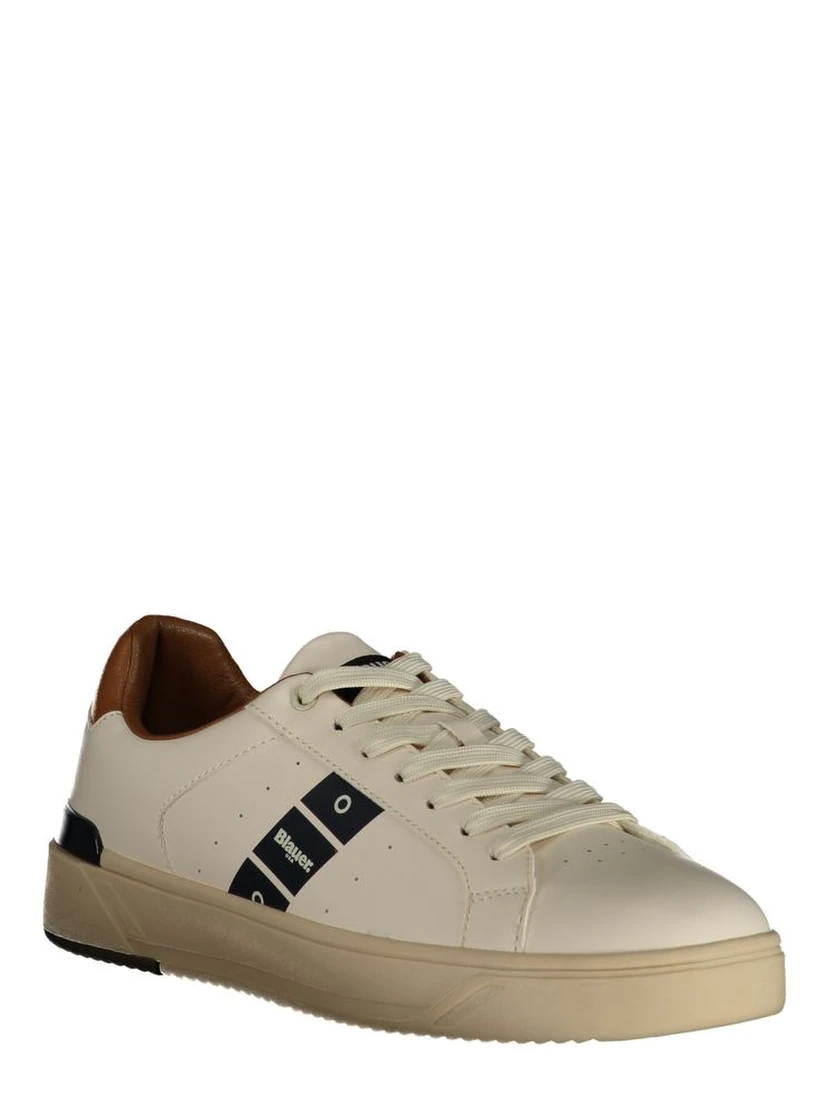 White Polyester Sneaker