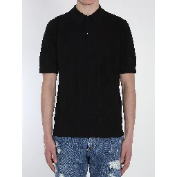 Jacquard logo polo shirt
