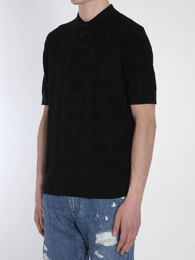 Jacquard logo polo shirt alternative