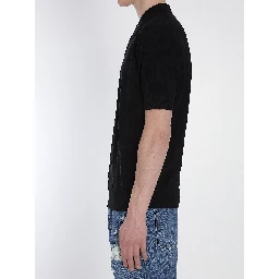 Jacquard logo polo shirt