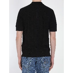 Jacquard logo polo shirt