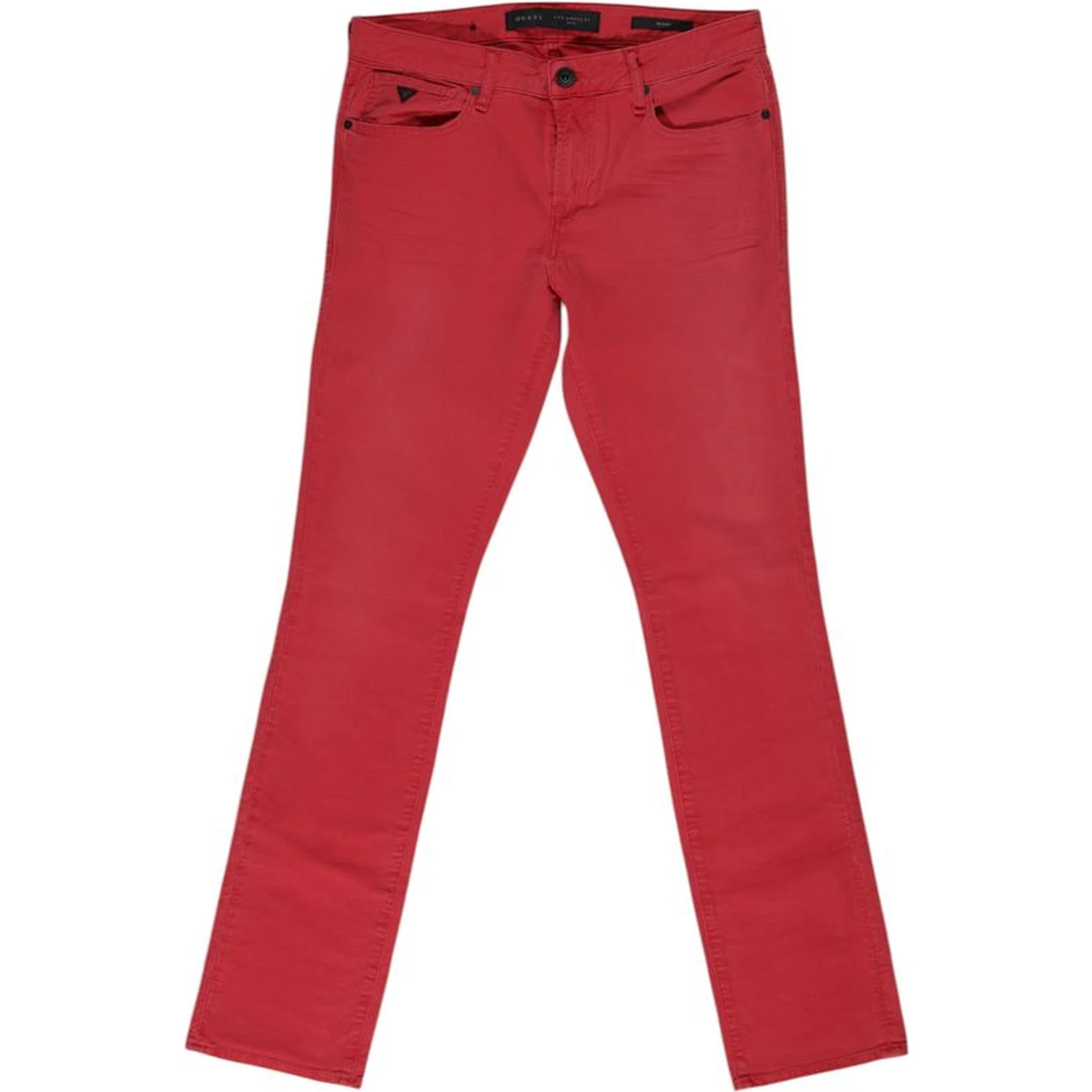 Red Cotton Skinny Jeans
