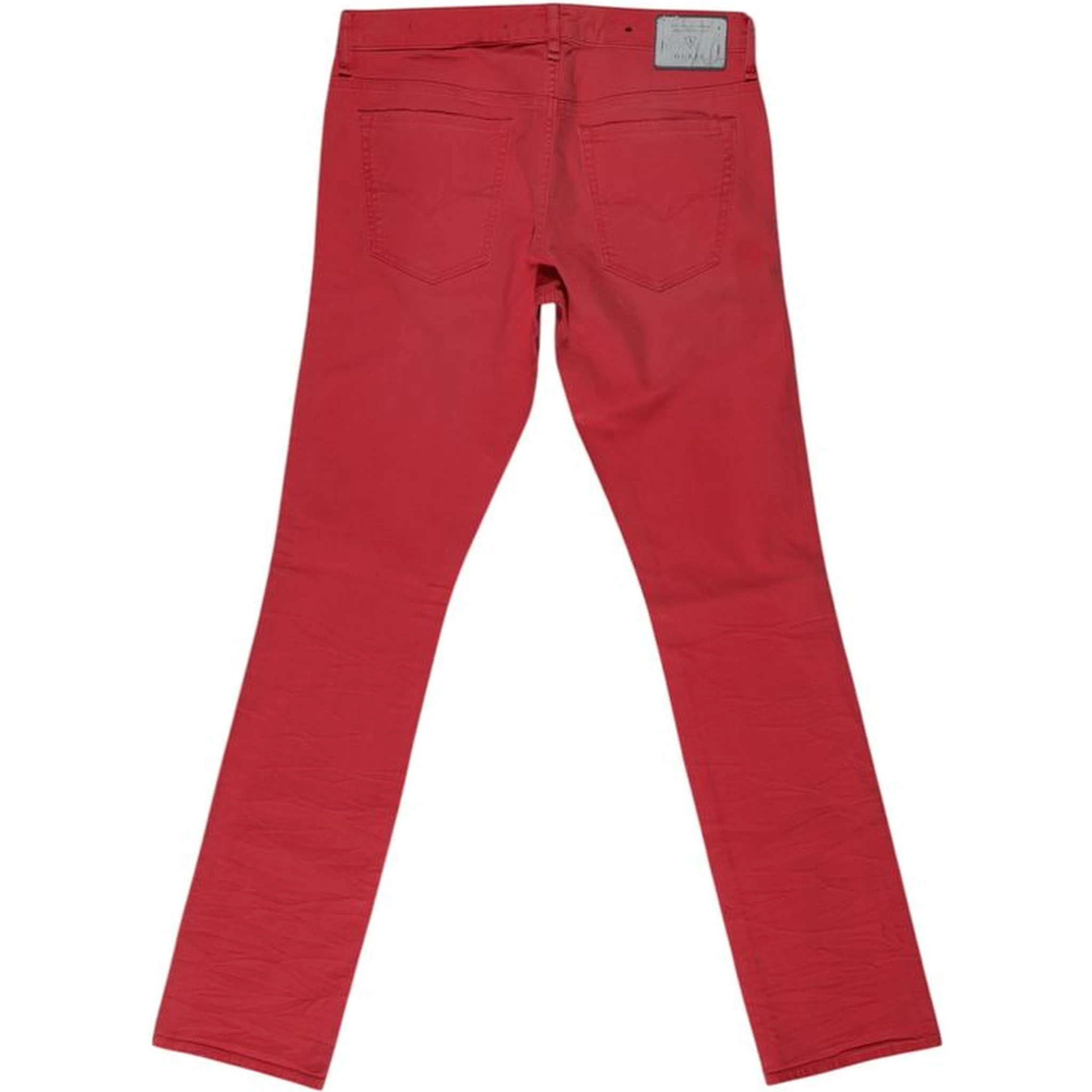 Red Cotton Skinny Jeans