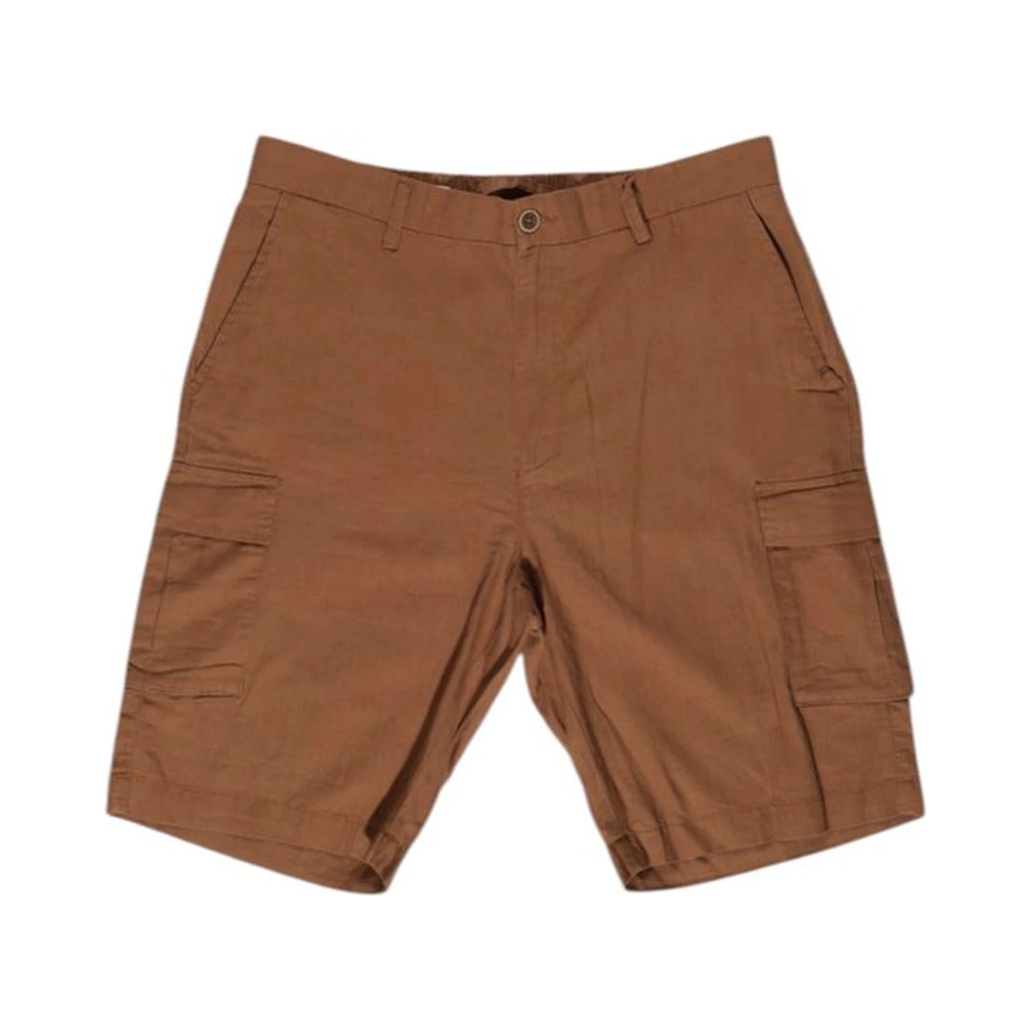 Brown Linen Bermuda Shorts
