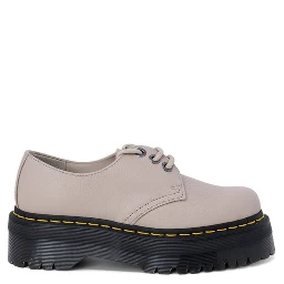 Purple Leather Lace-Up Boots