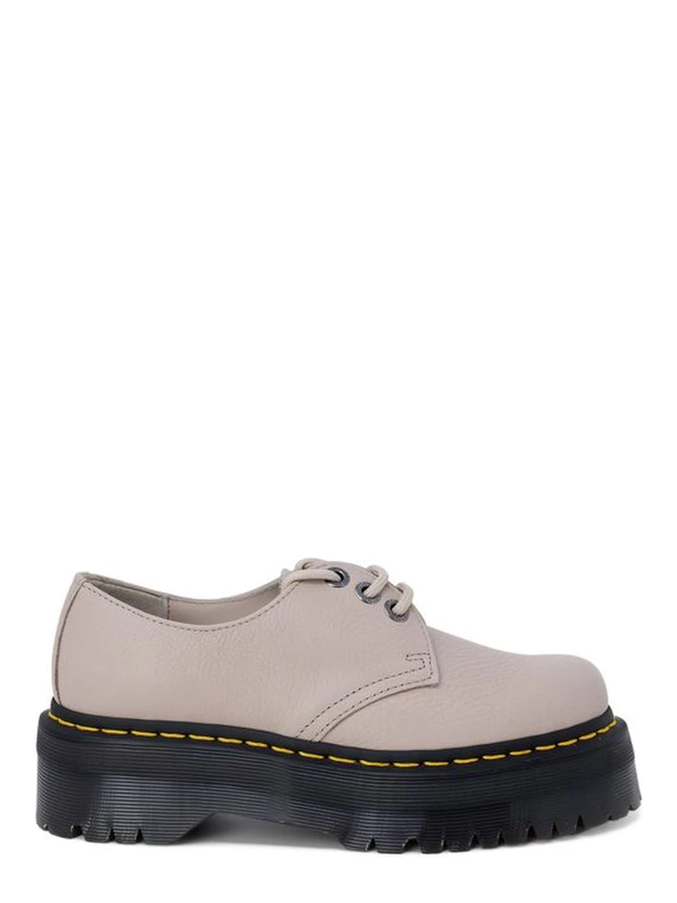 Purple Leather Lace-Up Boots