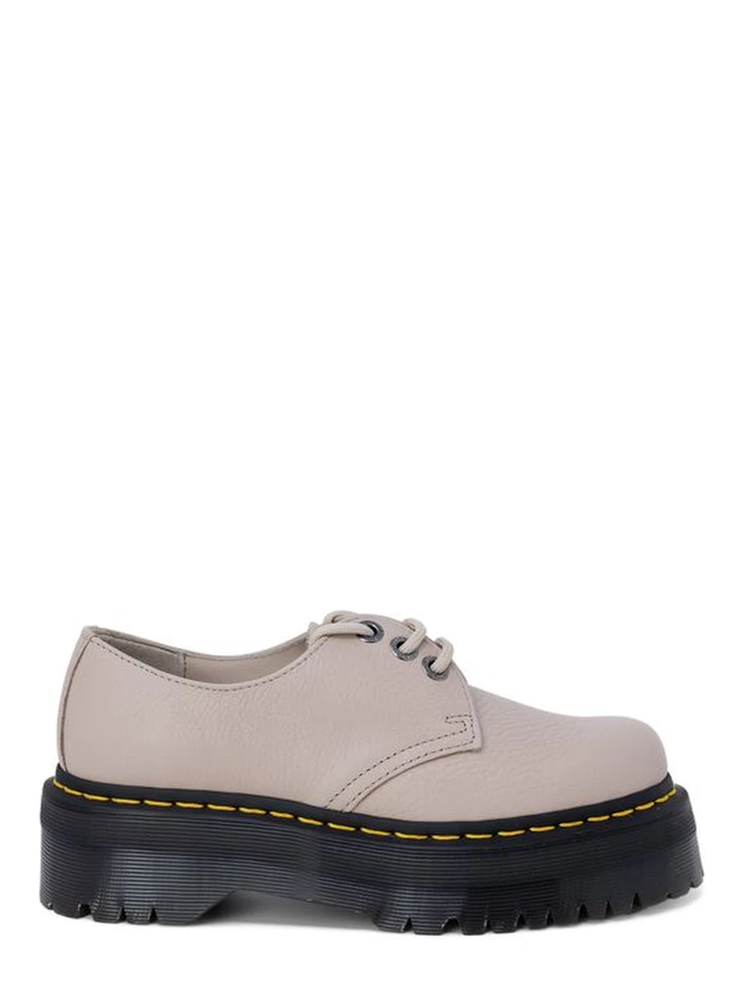 Purple Leather Lace-Up Boots