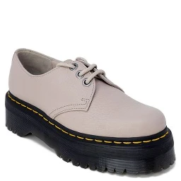 Purple Leather Lace-Up Boots