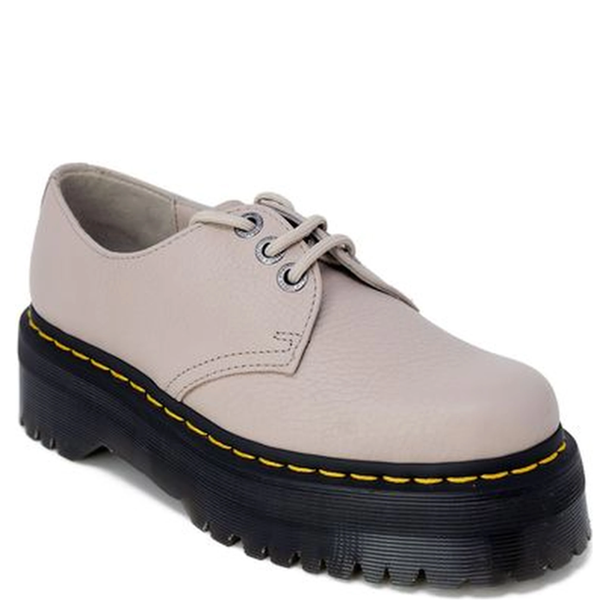 Purple Leather Lace-Up Boots