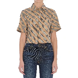 Check cropped shirt