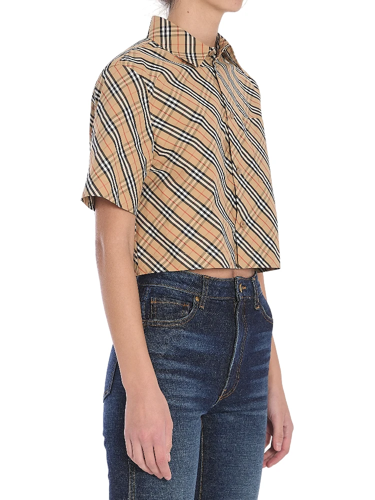 Check cropped shirt alternative