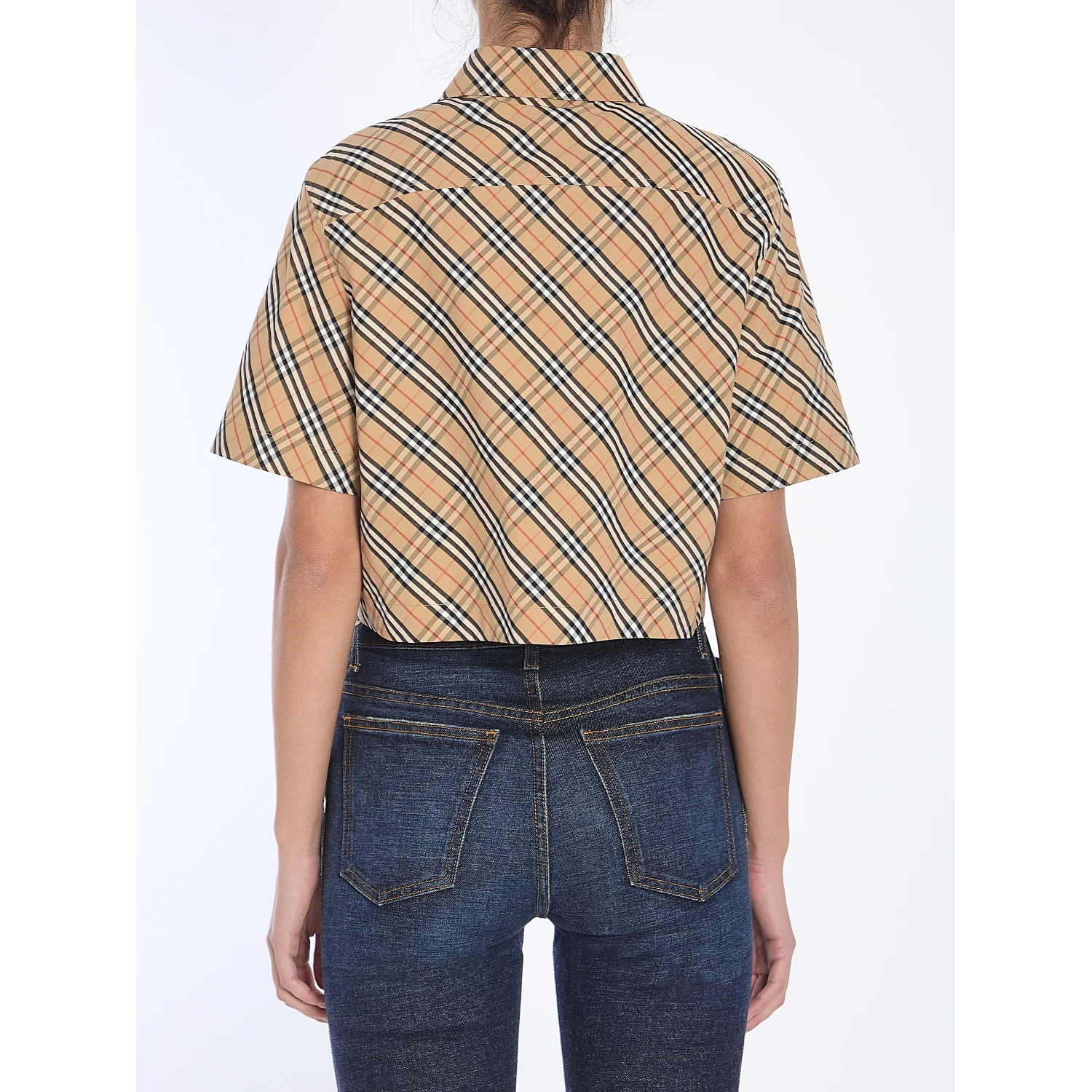 Check cropped shirt