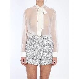 Chiffon pussy bow shirt