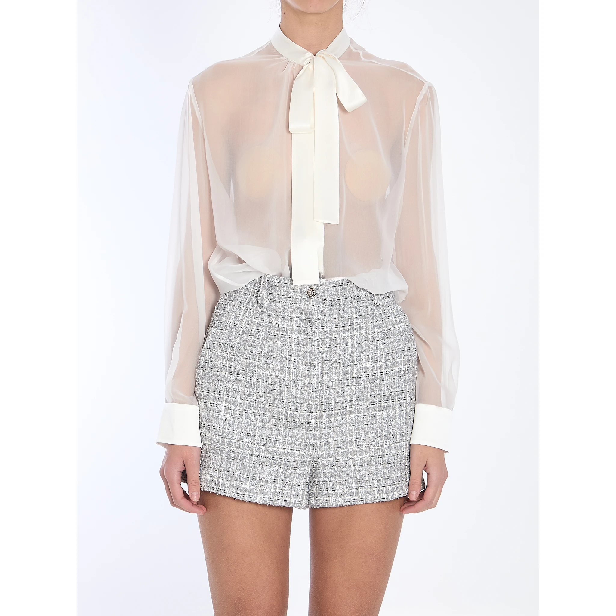 Chiffon pussy bow shirt