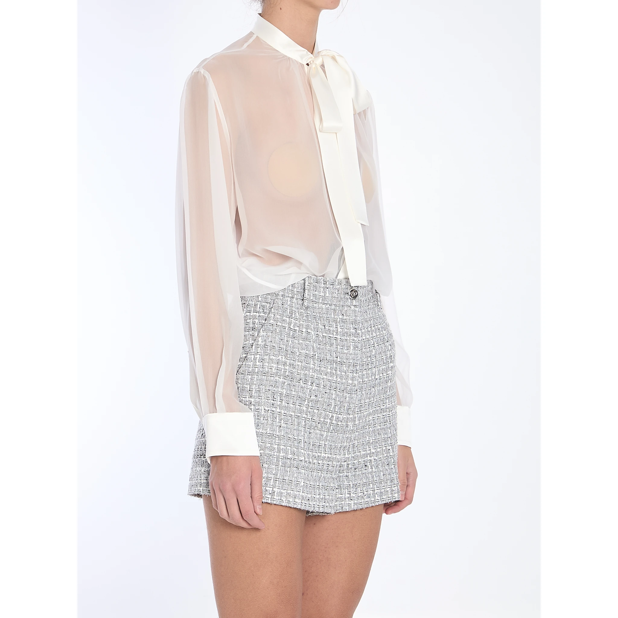 Chiffon pussy bow shirt