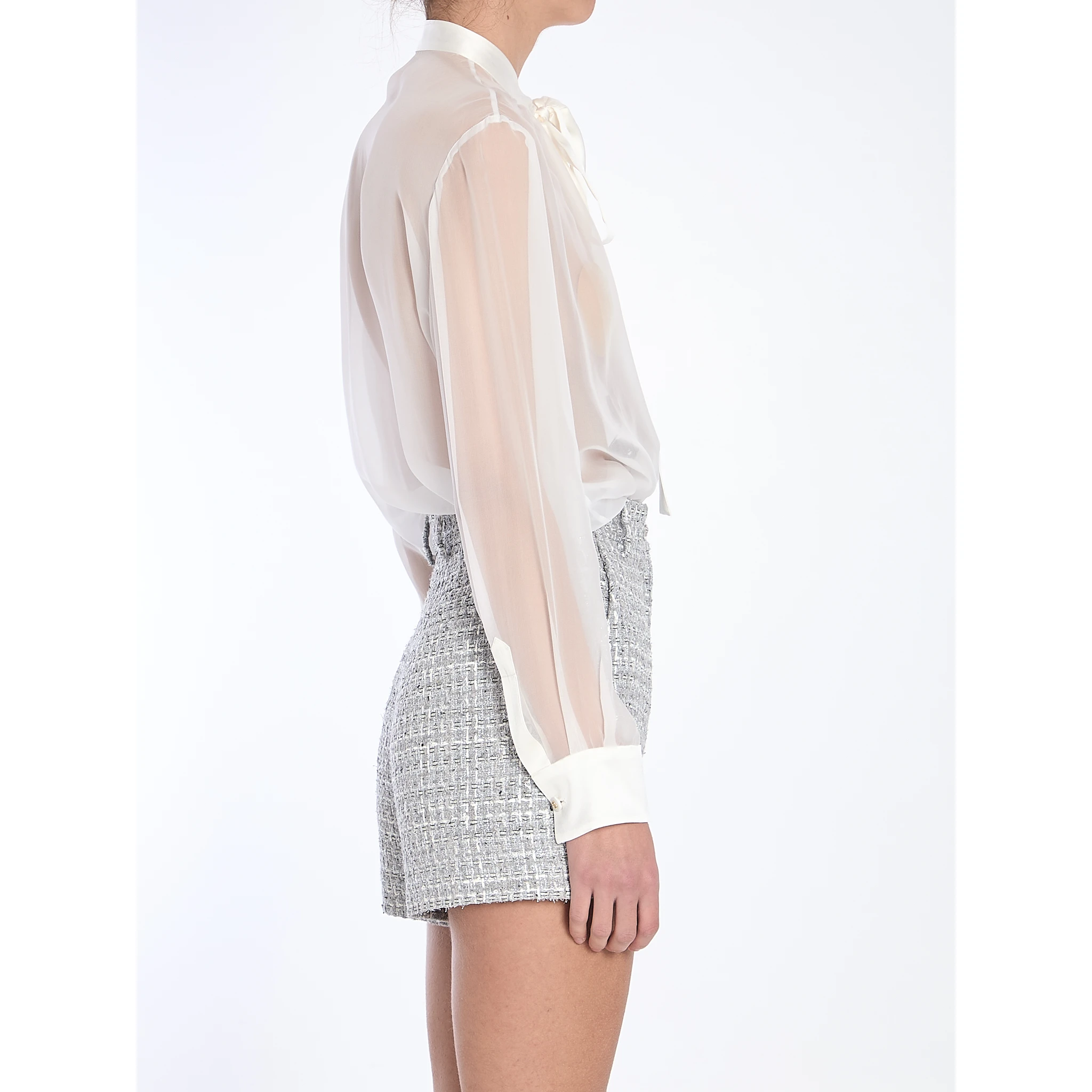 Chiffon pussy bow shirt