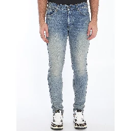 3D bones jeans
