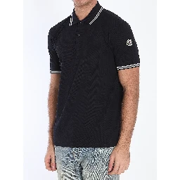 Striped trim polo shirt
