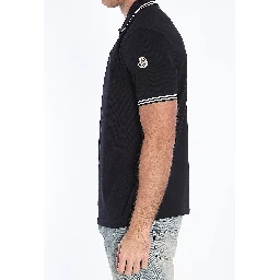 Striped trim polo shirt