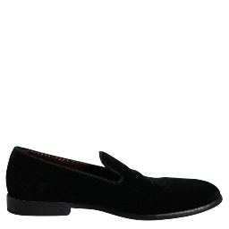 Black Velvet Loafers Formal Men Dress Shoes