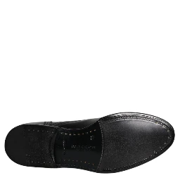 Black Leather Derby Wingtip Formal Shoes